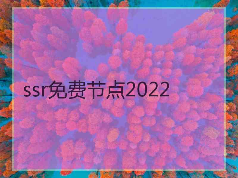 ssr免费节点2022