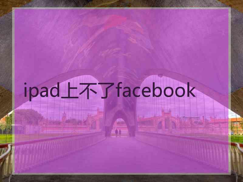 ipad上不了facebook
