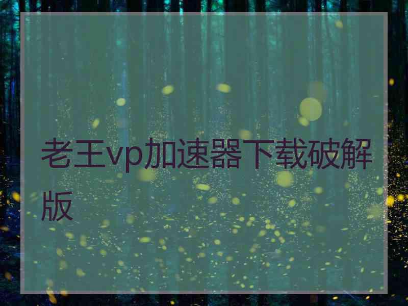 老王vp加速器下载破解版