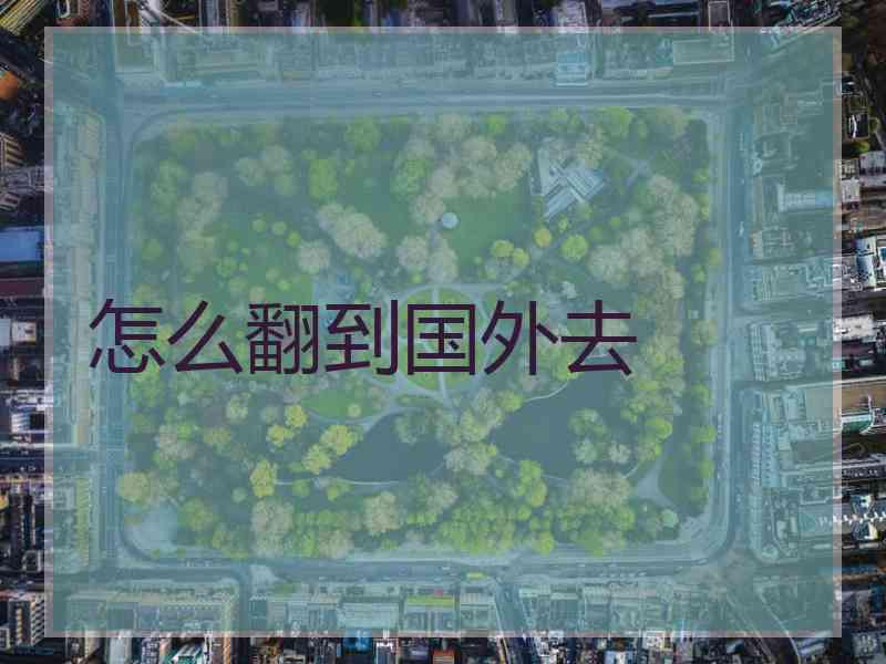 怎么翻到国外去