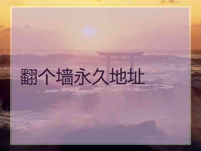 翻个墙永久地址
