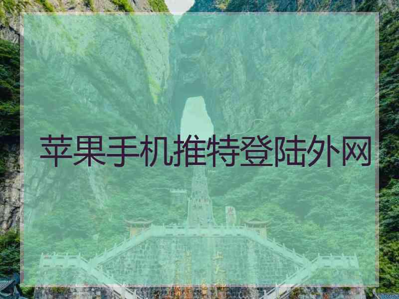 苹果手机推特登陆外网
