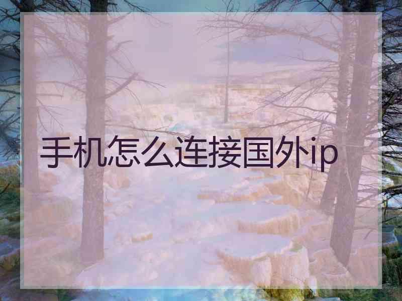 手机怎么连接国外ip