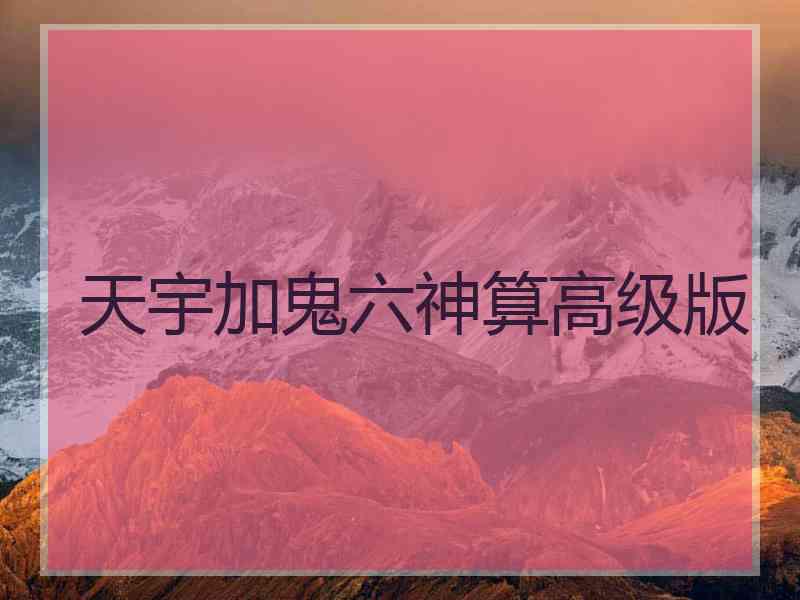 天宇加鬼六神算高级版
