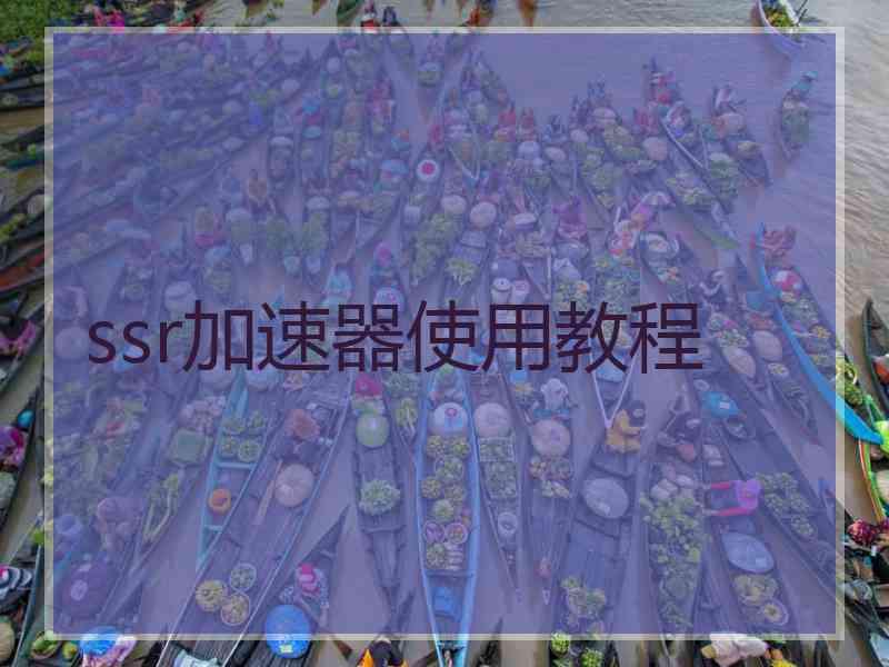 ssr加速器使用教程