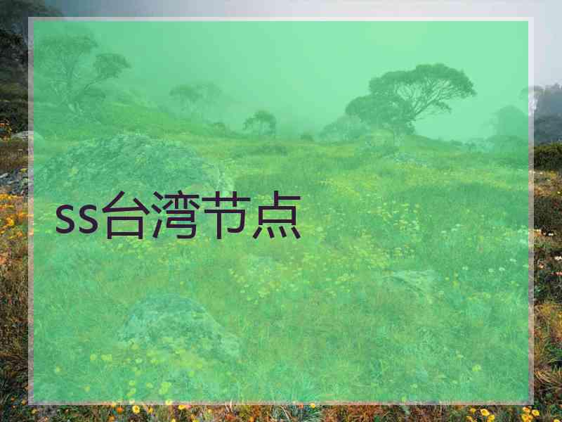 ss台湾节点