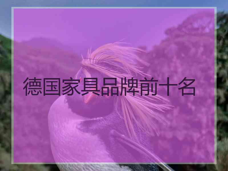 德国家具品牌前十名