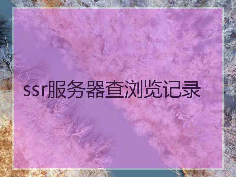 ssr服务器查浏览记录