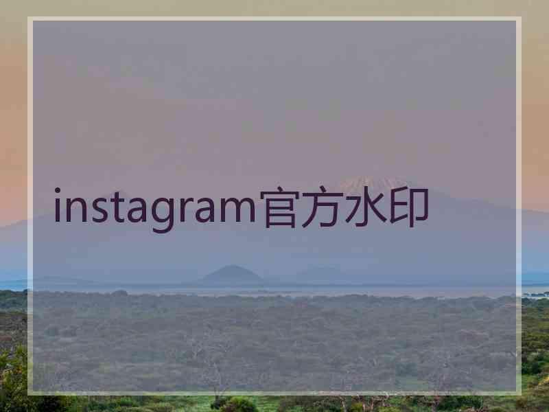 instagram官方水印