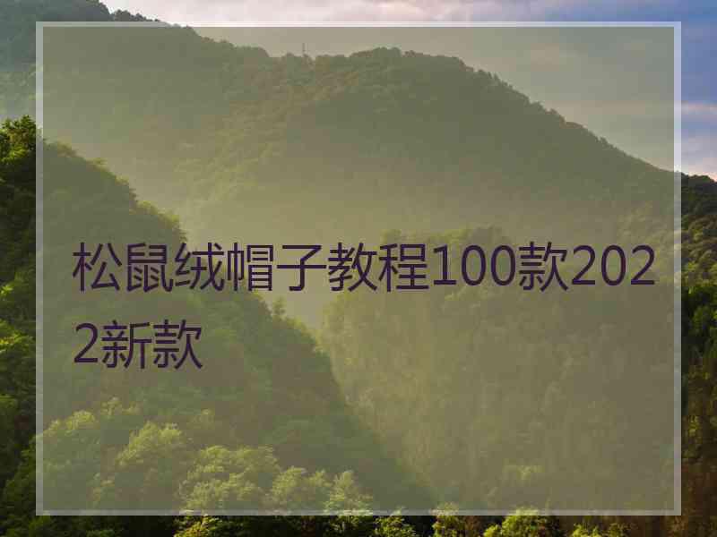 松鼠绒帽子教程100款2022新款