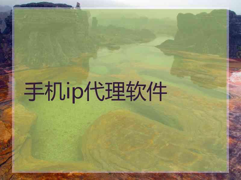 手机ip代理软件
