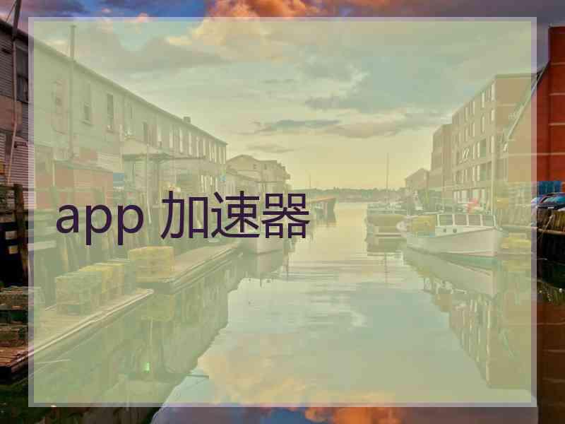 app 加速器