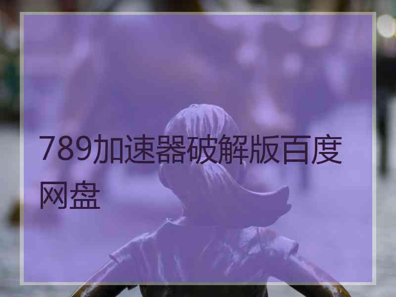 789加速器破解版百度网盘