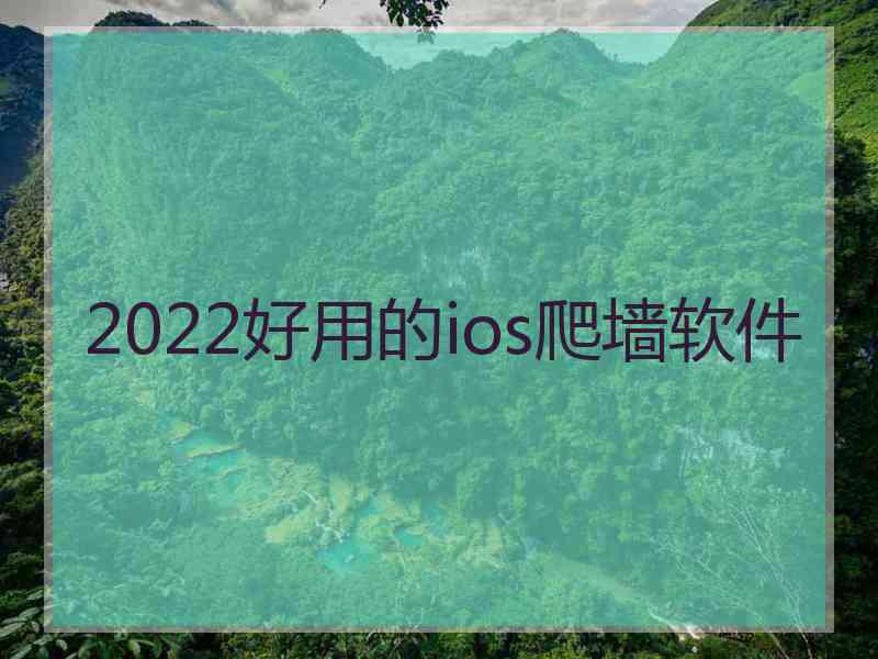 2022好用的ios爬墙软件
