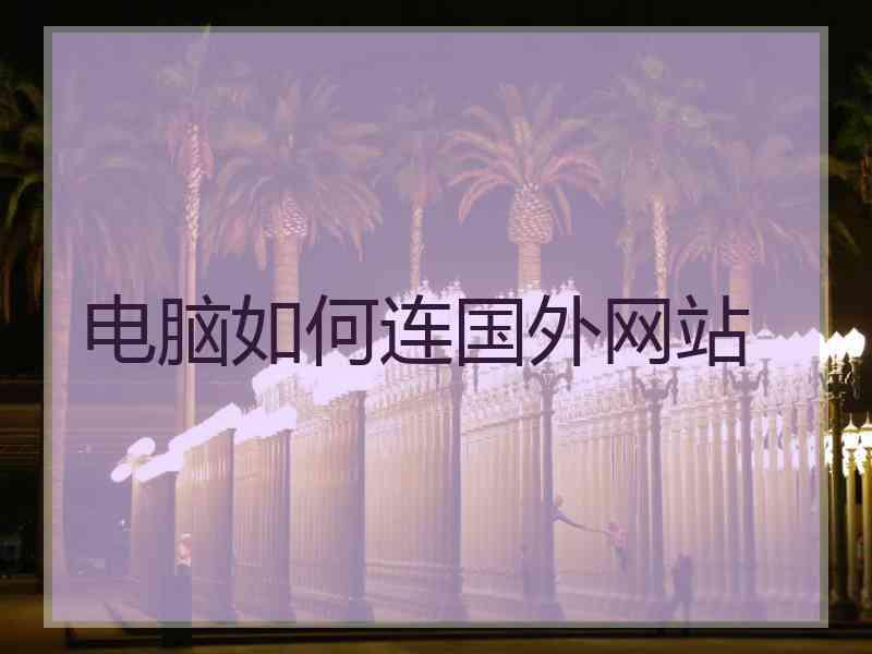 电脑如何连国外网站