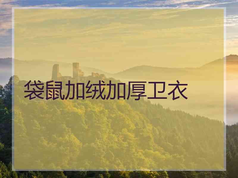 袋鼠加绒加厚卫衣