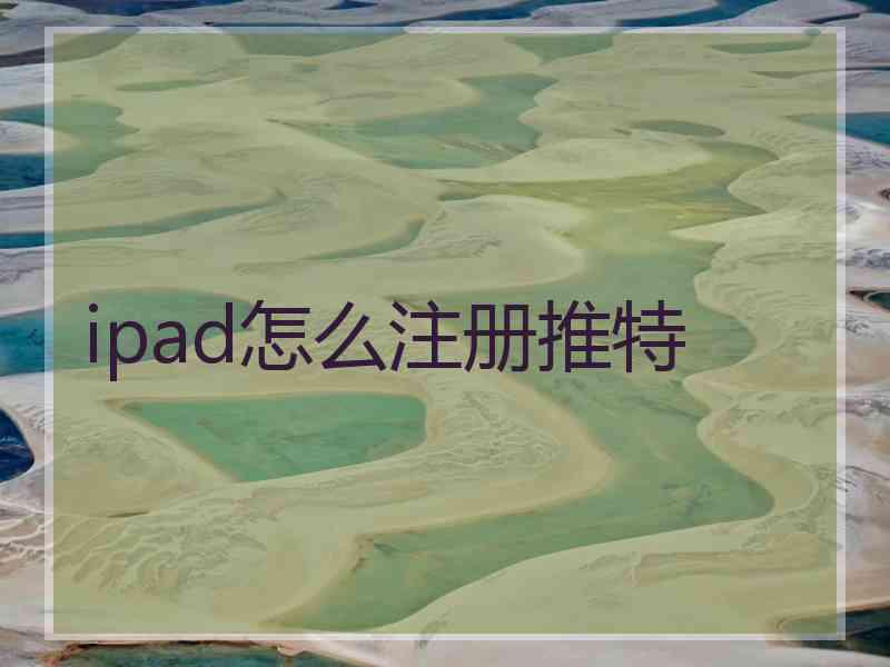 ipad怎么注册推特