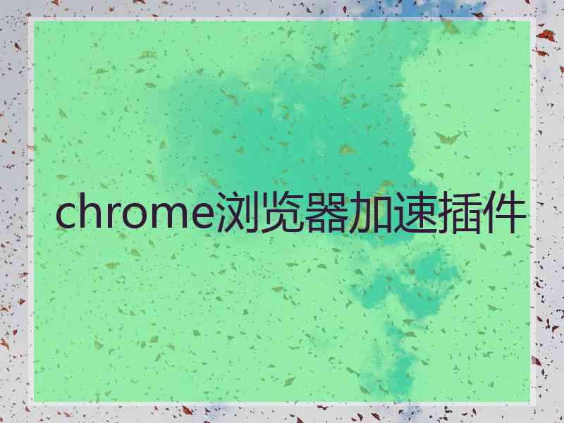 chrome浏览器加速插件