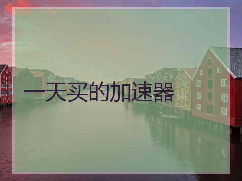 一天买的加速器