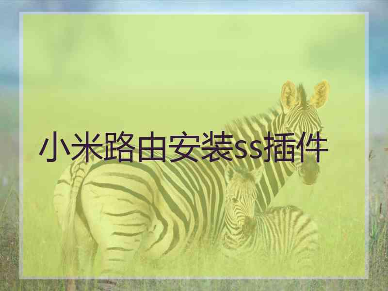 小米路由安装ss插件