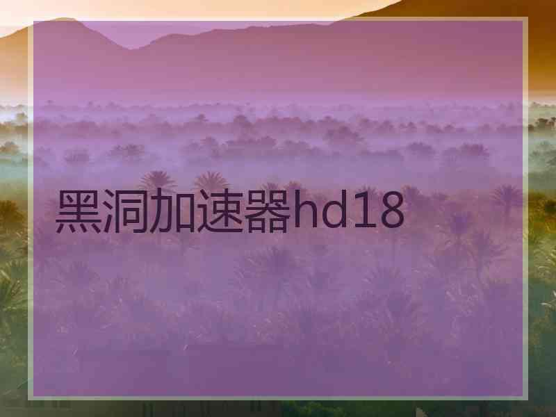 黑洞加速器hd18