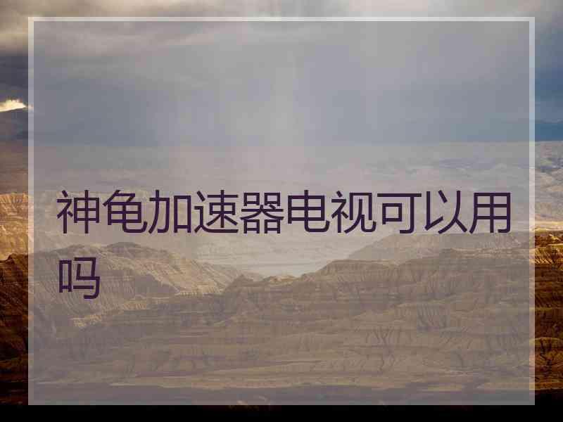 神龟加速器电视可以用吗