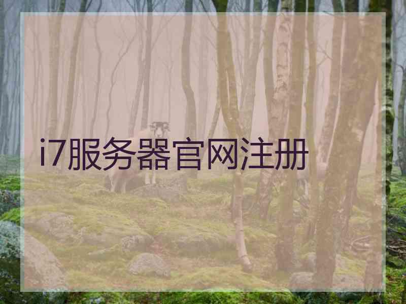 i7服务器官网注册