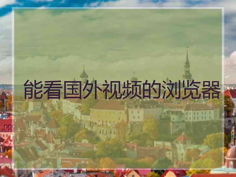 能看国外视频的浏览器