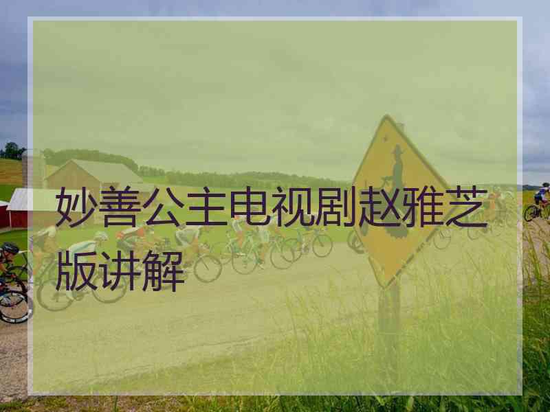 妙善公主电视剧赵雅芝版讲解