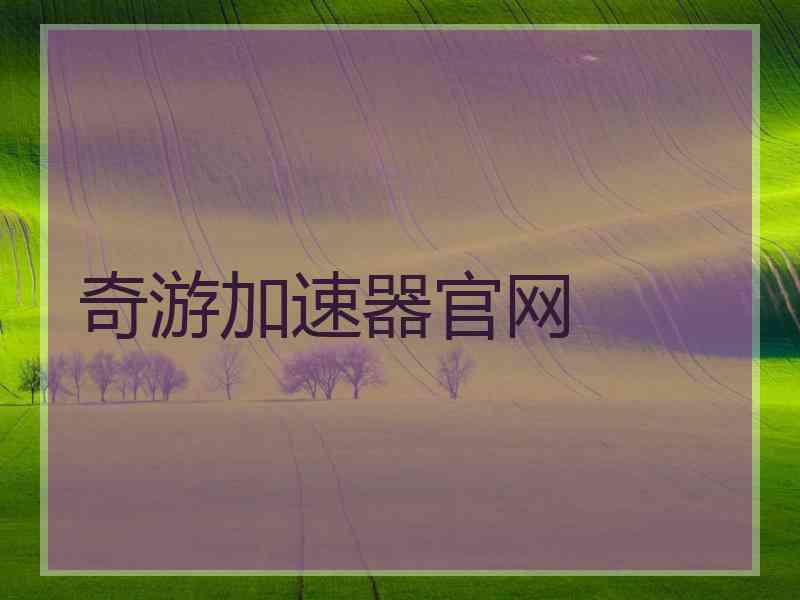 奇游加速器官网