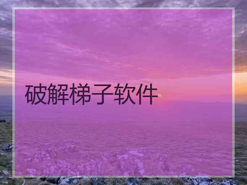 破解梯子软件