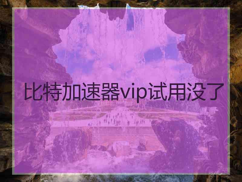 比特加速器vip试用没了