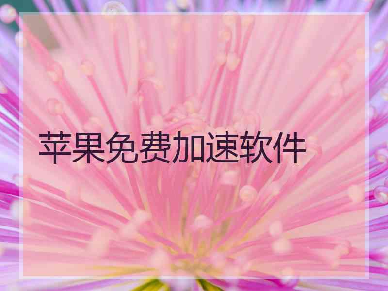 苹果免费加速软件