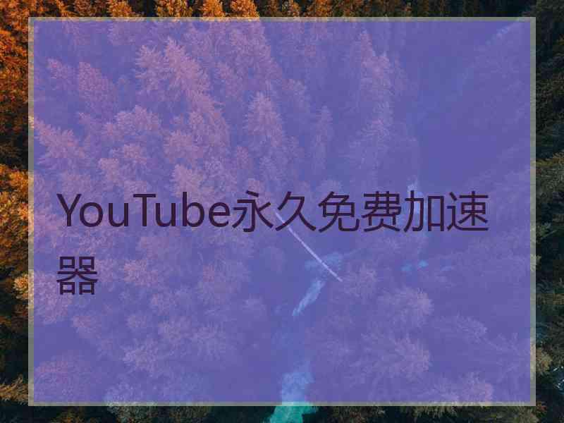 YouTube永久免费加速器