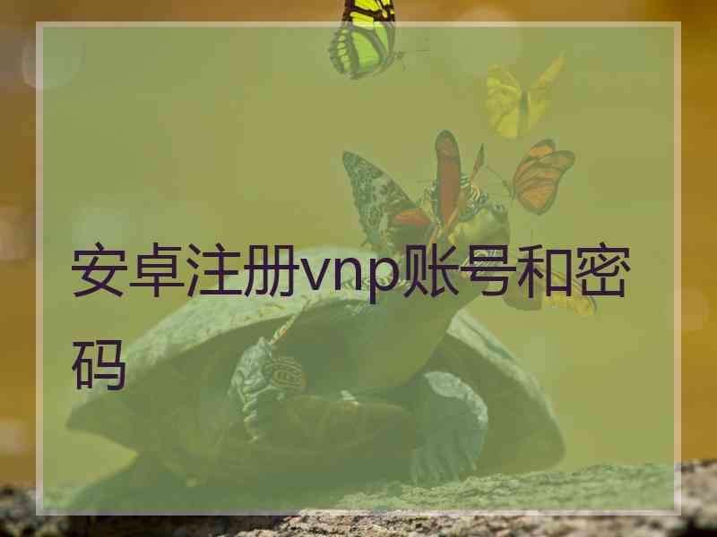 安卓注册vnp账号和密码