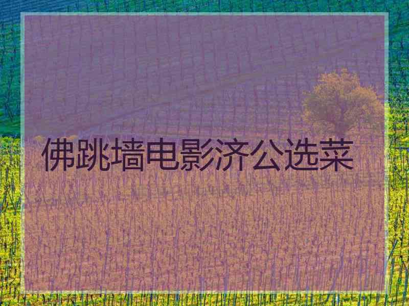 佛跳墙电影济公选菜