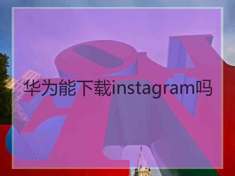 华为能下载instagram吗