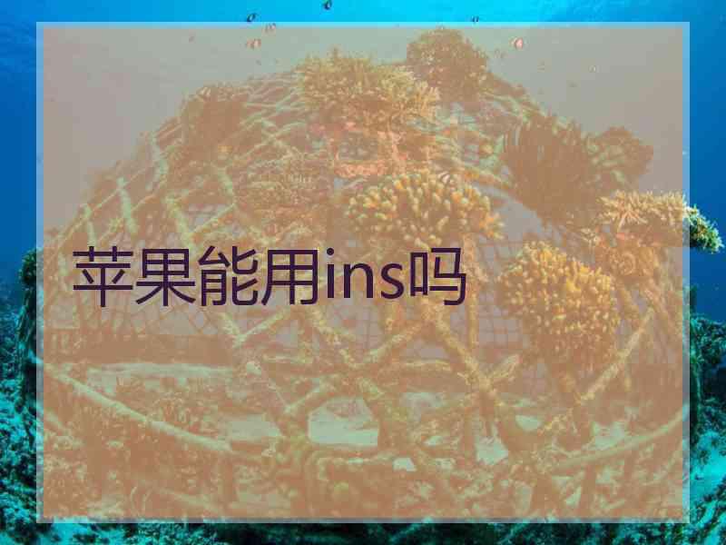 苹果能用ins吗