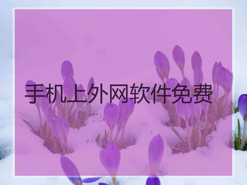手机上外网软件免费