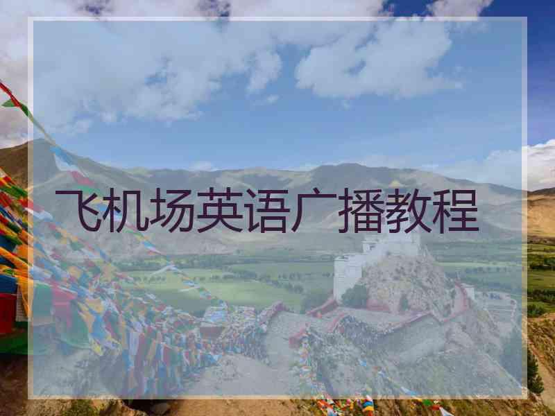飞机场英语广播教程