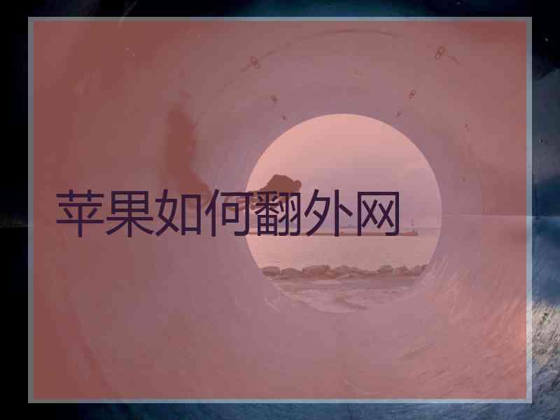 苹果如何翻外网