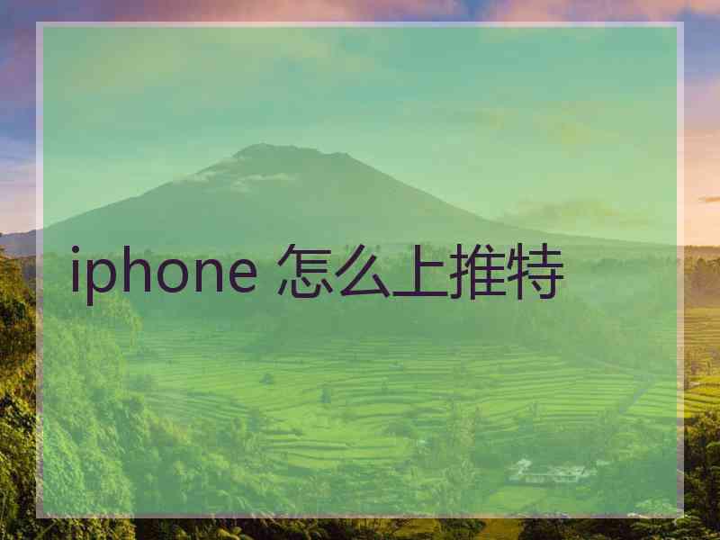 iphone 怎么上推特