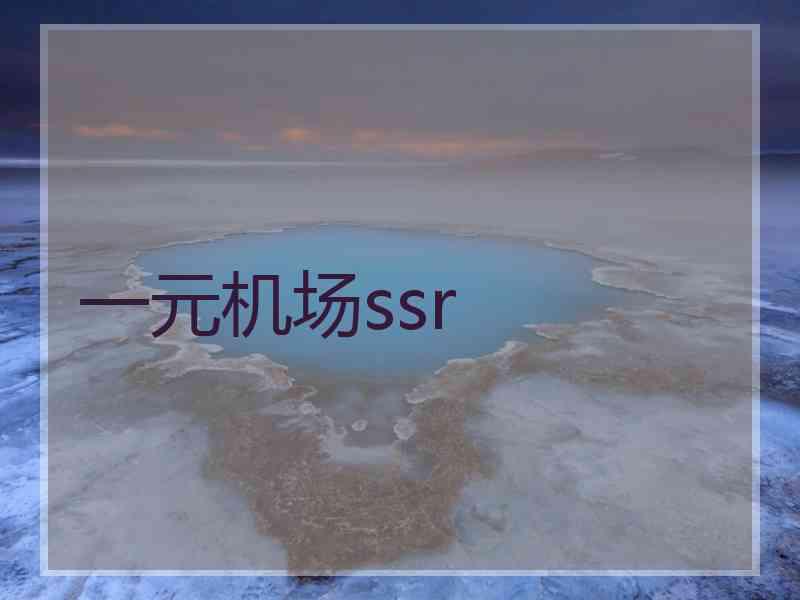 一元机场ssr