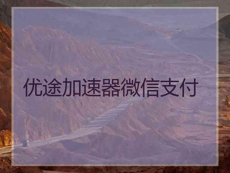 优途加速器微信支付