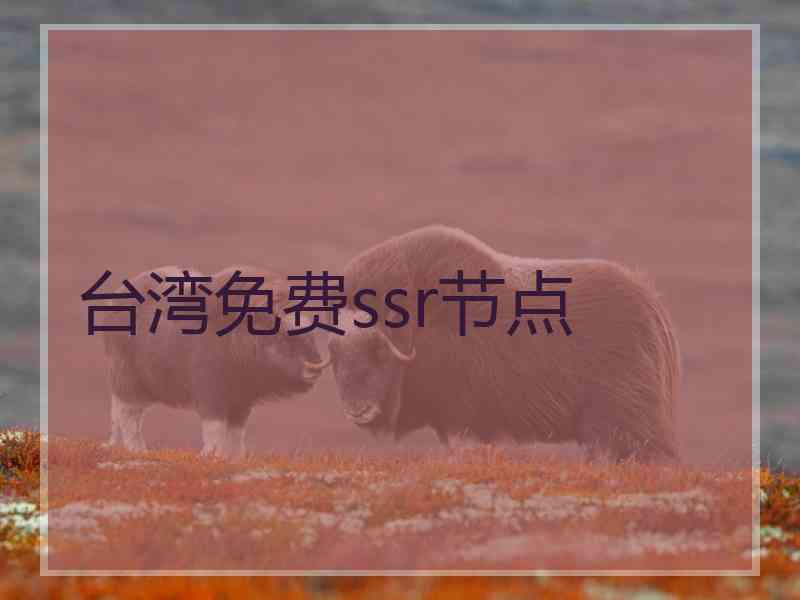 台湾免费ssr节点