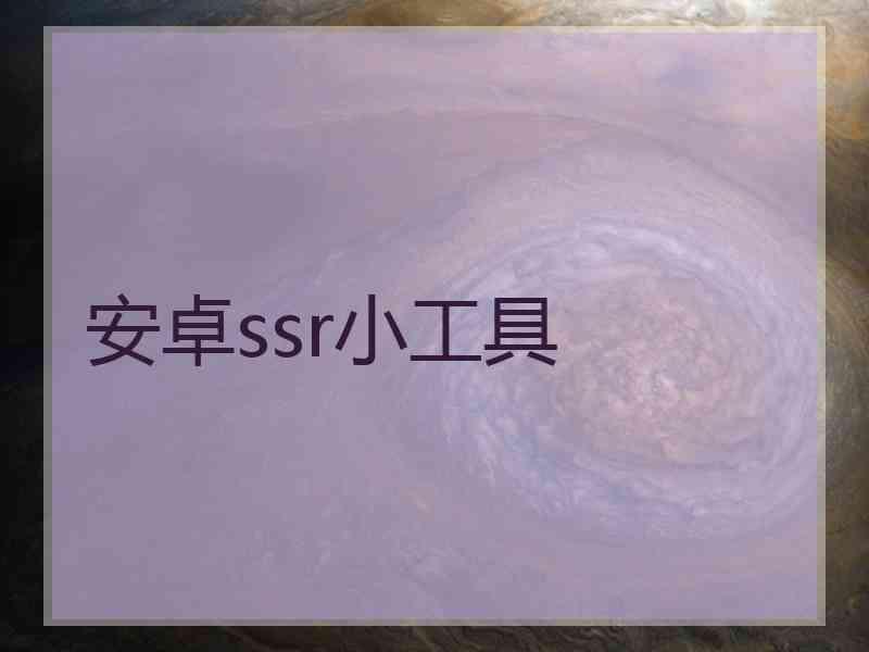 安卓ssr小工具