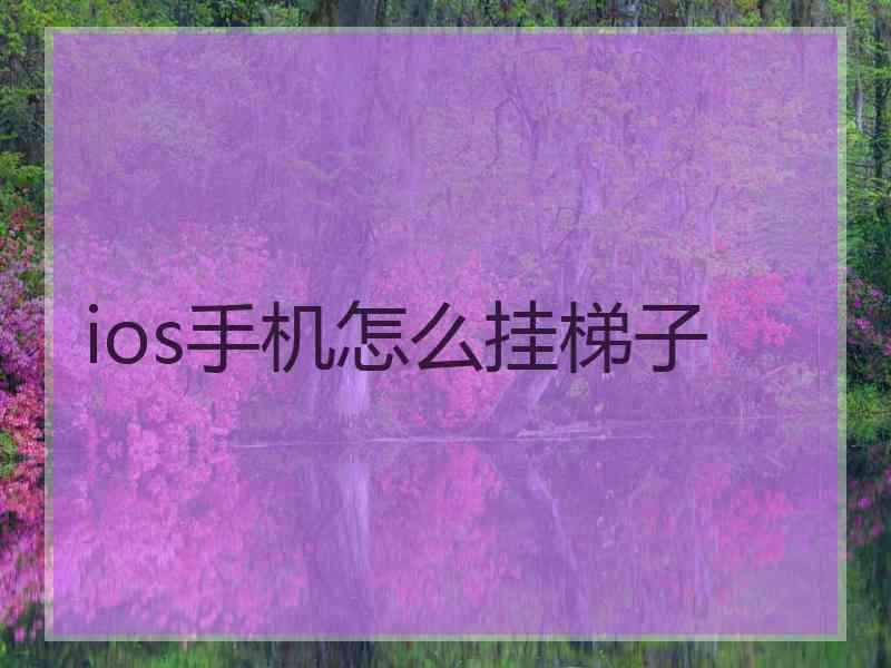 ios手机怎么挂梯子