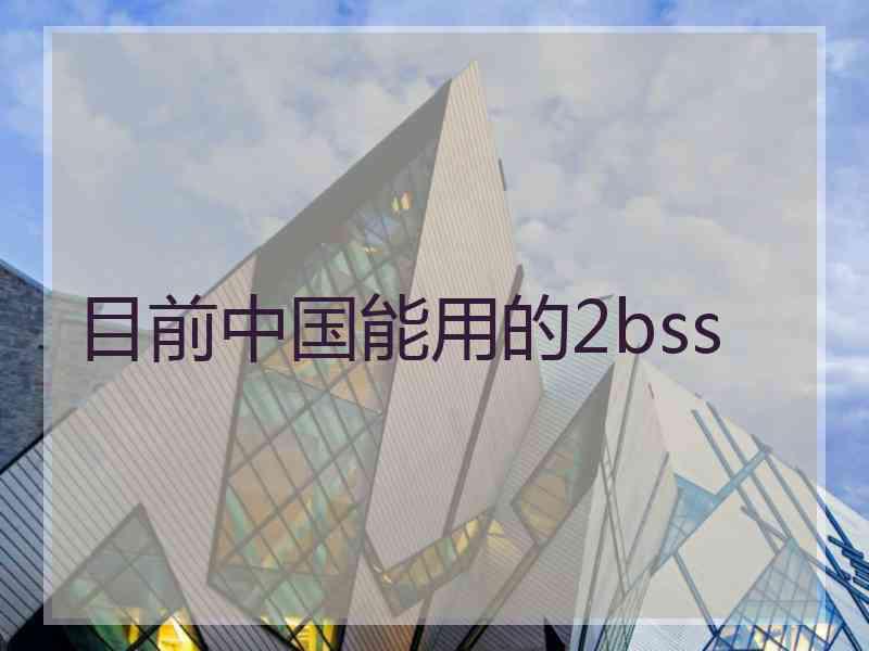 目前中国能用的2bss