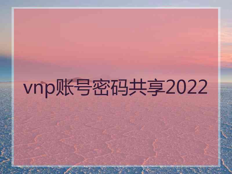 vnp账号密码共享2022