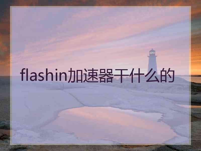 flashin加速器干什么的
